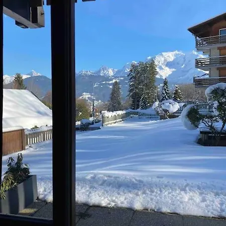 La Marmotte: Vue Mont Blanc, Terrasse, Parking Combloux