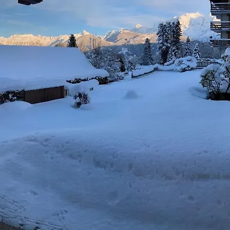 Apartment La Marmotte: Vue Mont Blanc, Terrasse, Parking Combloux